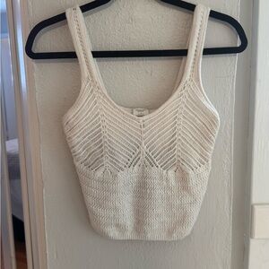 Abercrombie & Fitch Cream Knit Tank Top